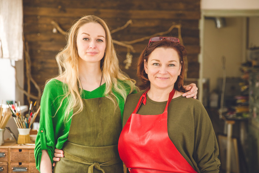Марина Прибельская, основательница «Академии стекла» и Анастасия Прибельская, дочь и единомышленница Марины